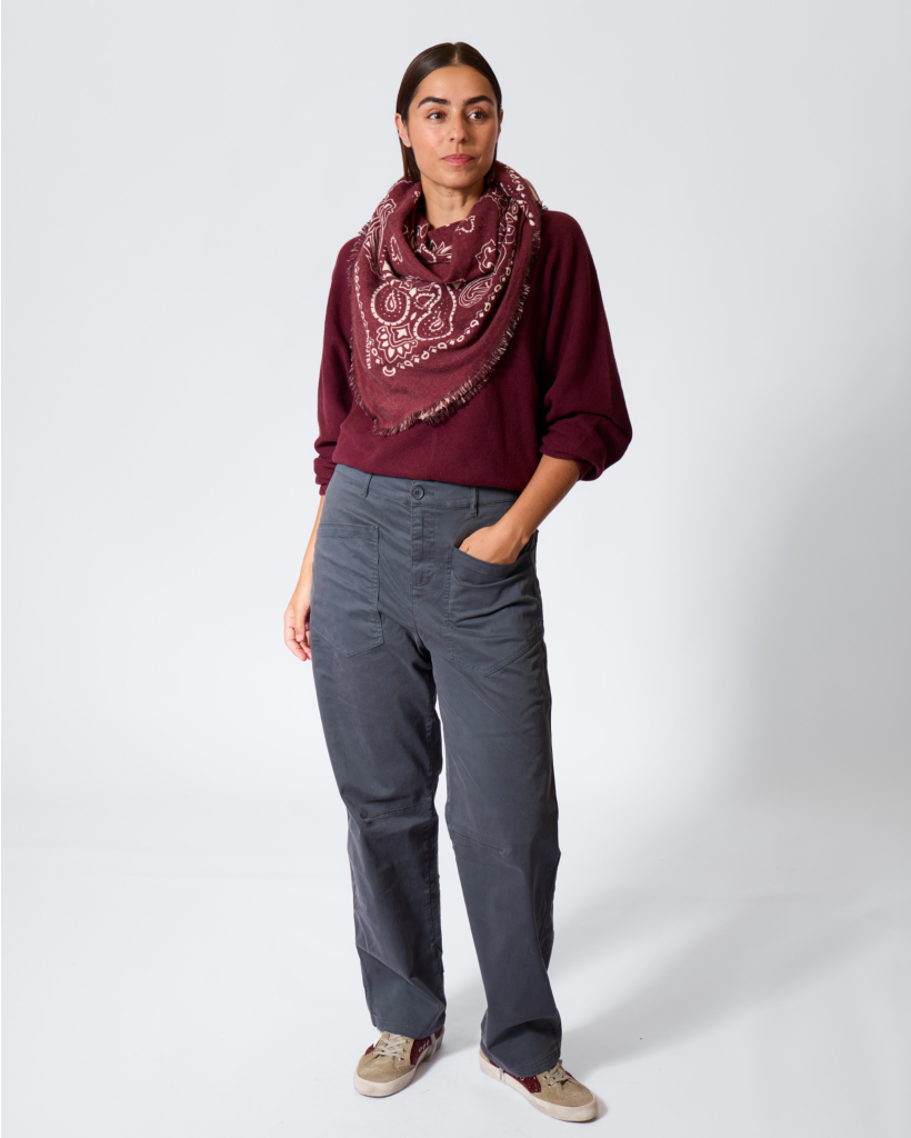 V-hals Sweater Aubergine