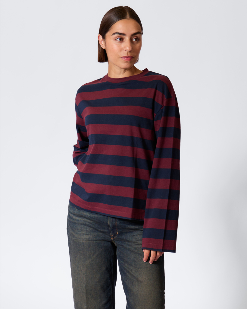 Striped Longsleeve Aubergine Marine