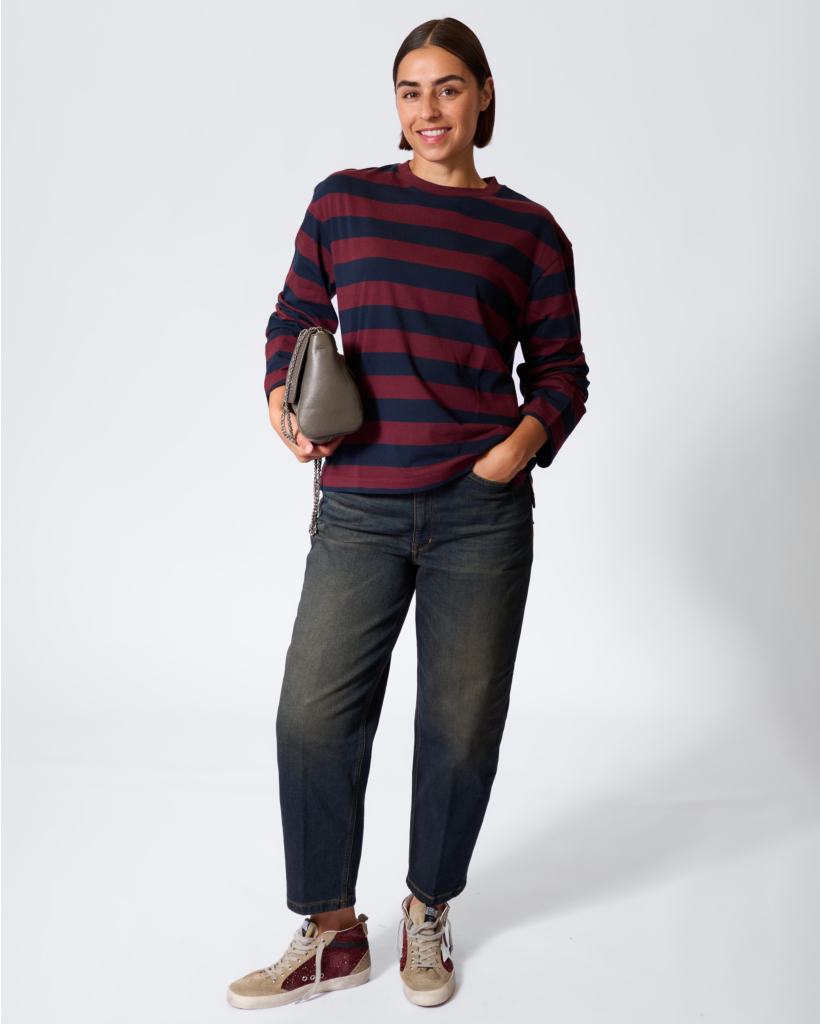 Striped Longsleeve Aubergine Marine