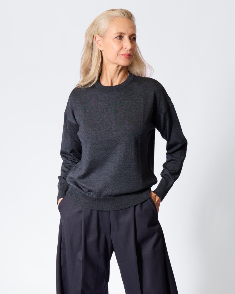 Alex Merino/Zijdeblend Sweater Grijsblauw