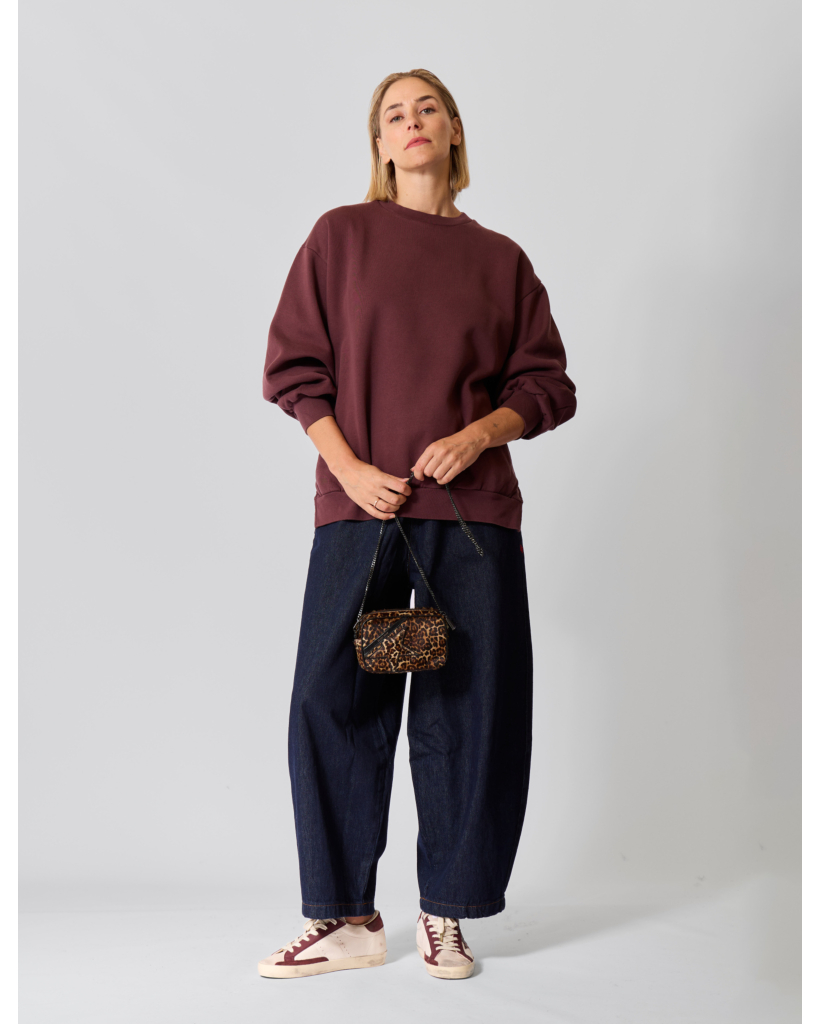 Ulla Oversized Sweatshirt Burgundy