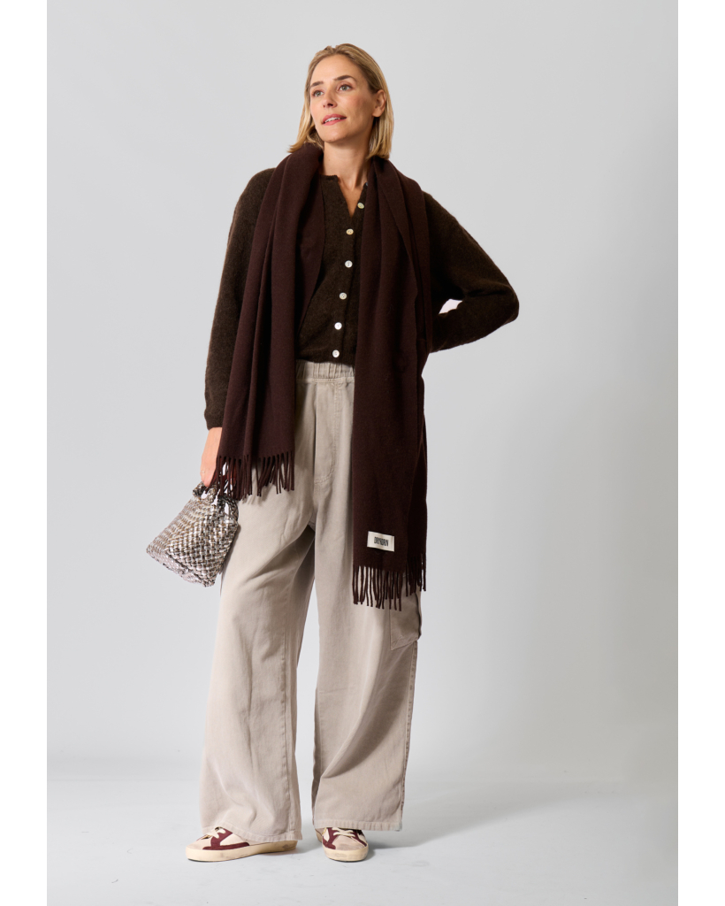 Gaze Wollen Sjaal Choco Brown