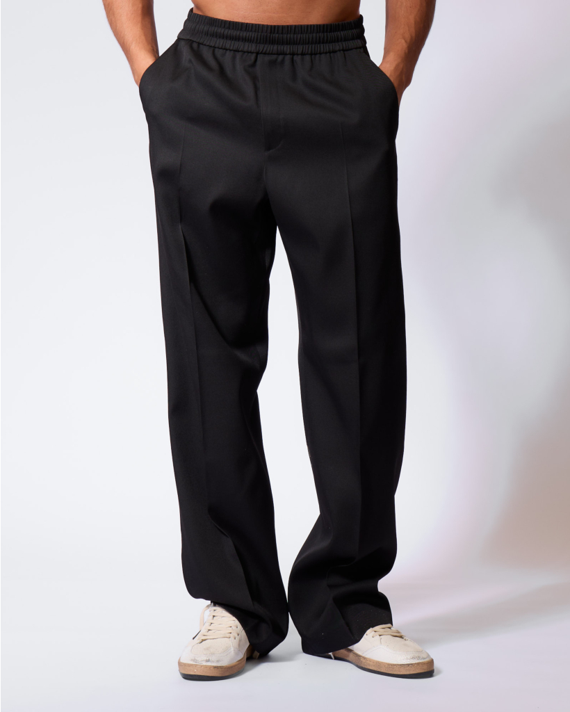 Loose Jogger van Wol Zwart