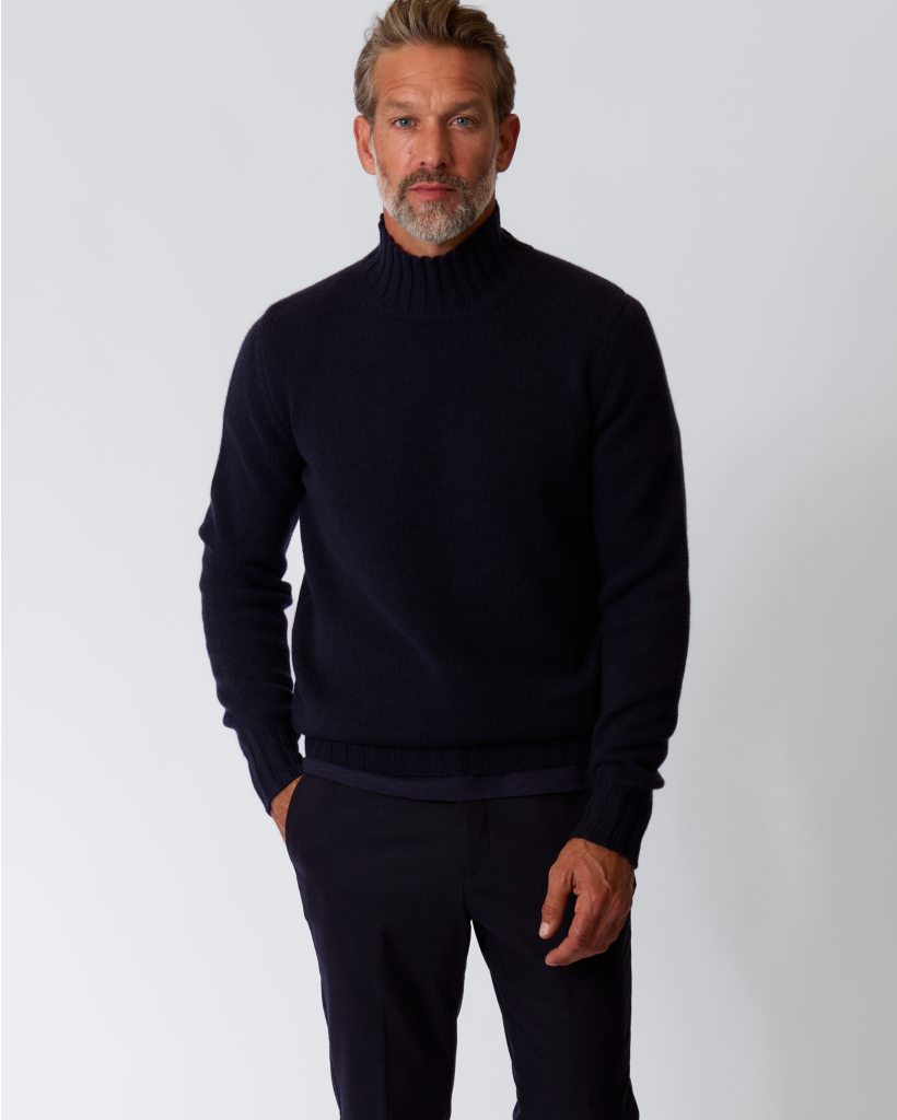 Kasjmier Turtleneck Sweater Navy