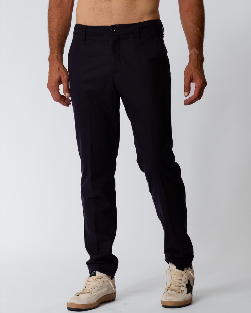 Manu Wolmix Pantalon met Steekzakken Navy
