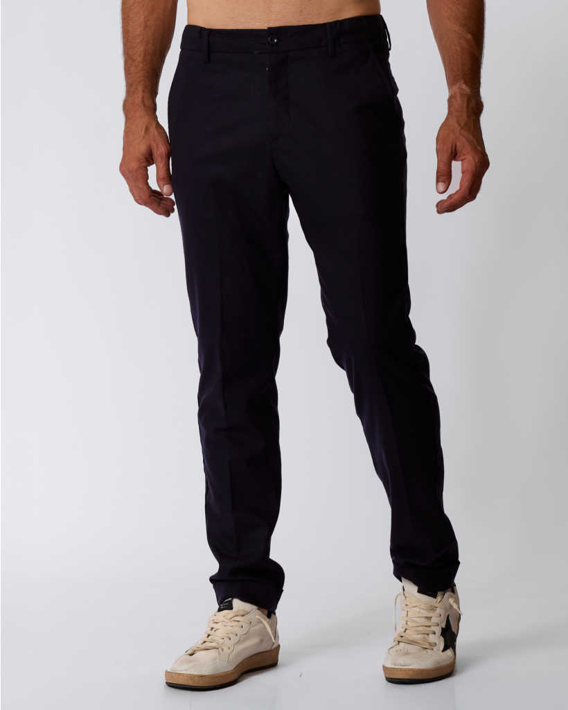 Manu Wolmix Pantalon met Steekzakken Navy