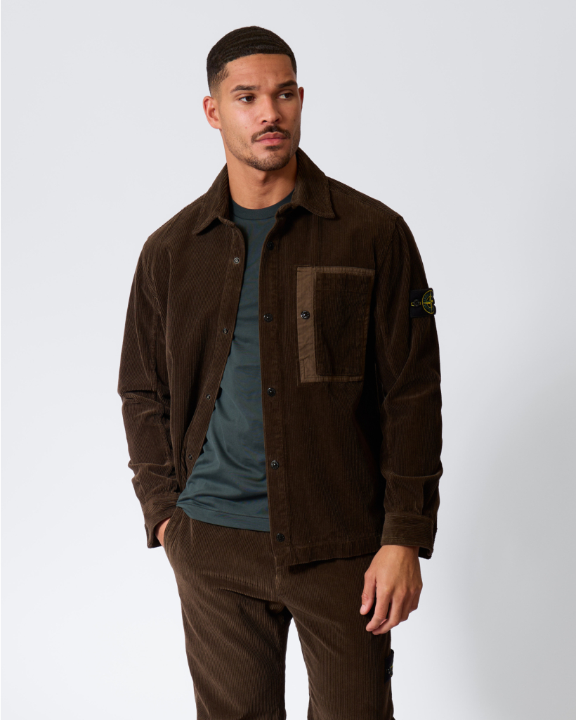 1200016 Corduroy Overshirt Coal Grey