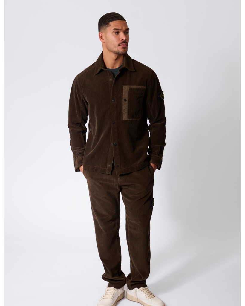 1200016 Corduroy Overshirt Coal Grey