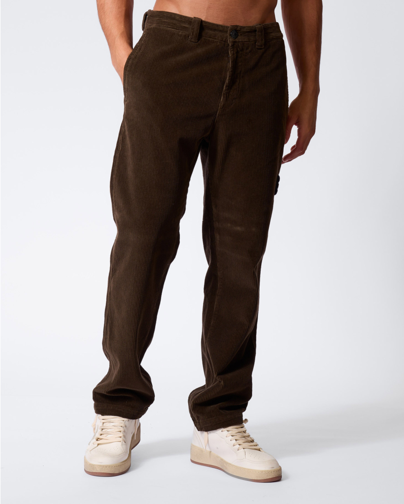 Biologisch Katoenen Corduroy Chino Bruin