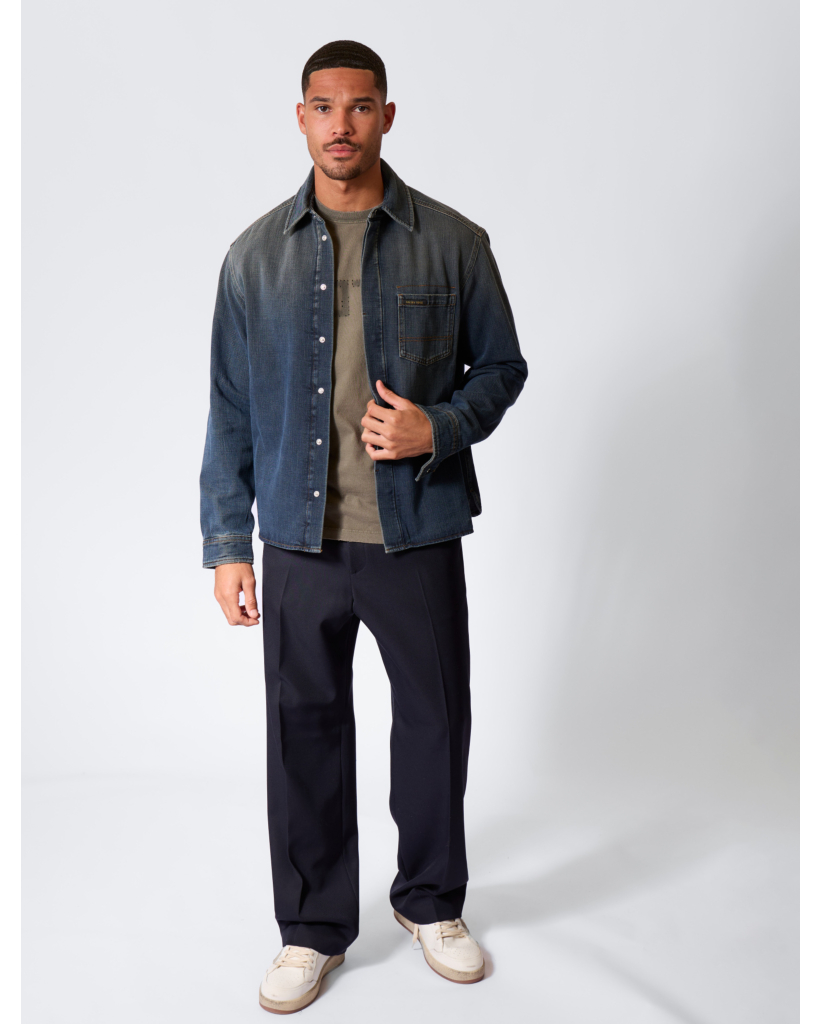 Destroyed T-shirt met Print Dusty Olive