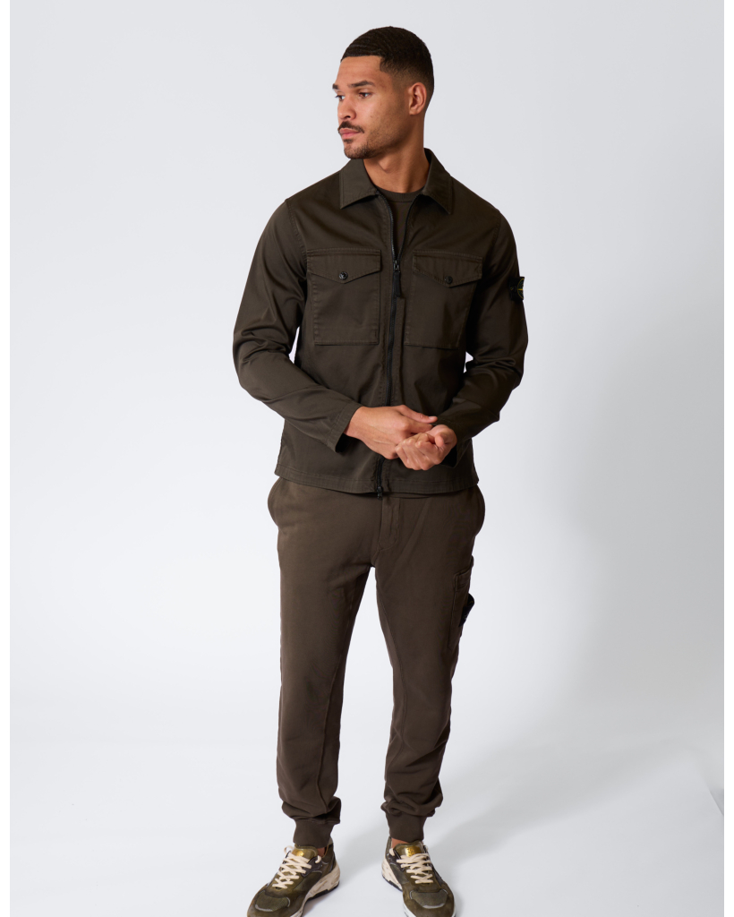 1200010 Zip-up Overshirt Coal Grey