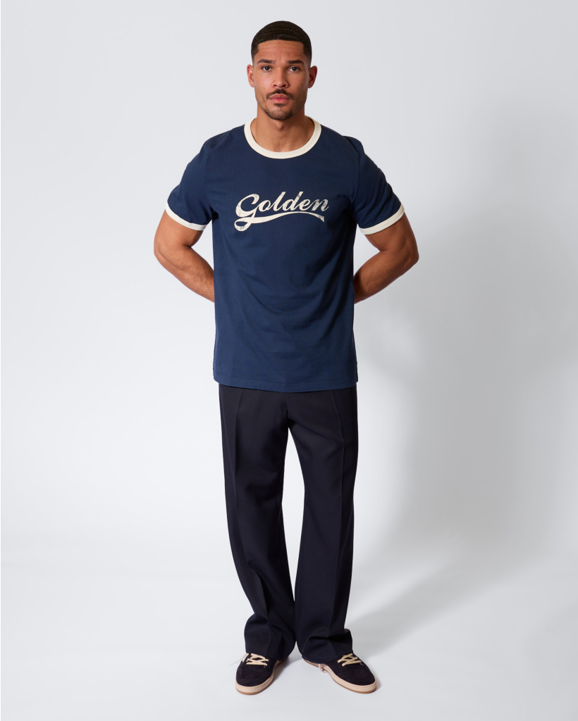 Varsity T-shirt met Logo Blauw