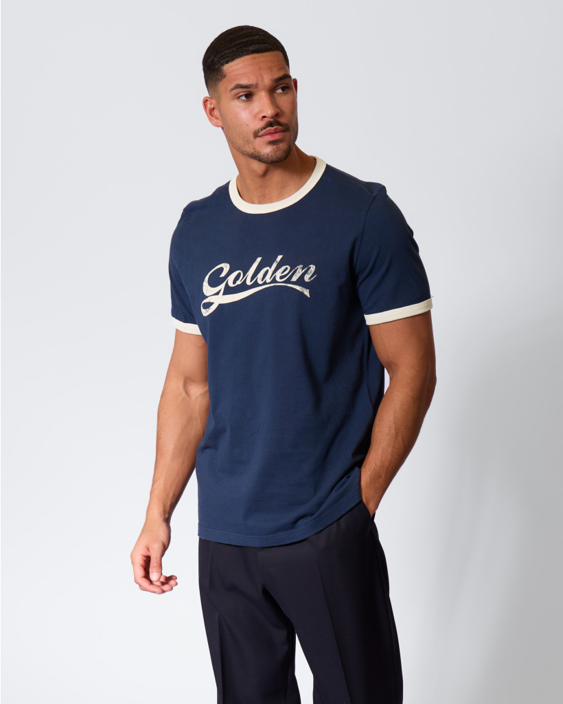 Varsity T-shirt met Logo Blauw