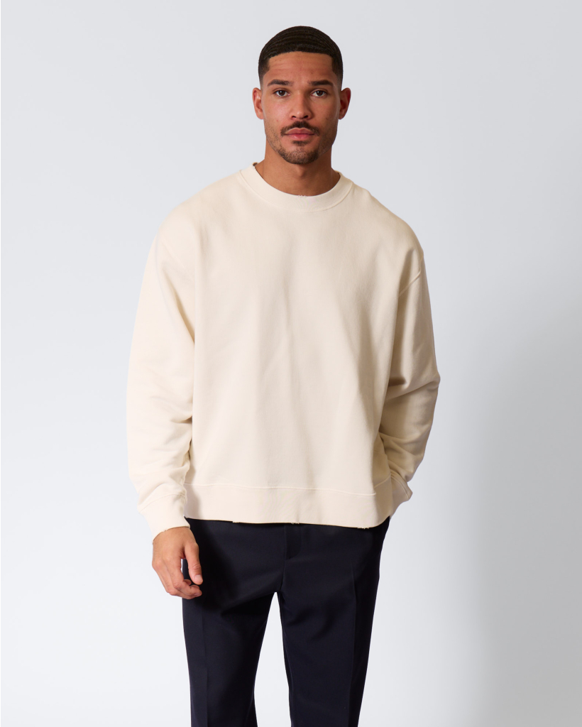Distressed Sweater Heritage White