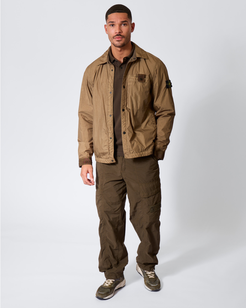 2200008 Slim-fit Polo met Patch Military Green