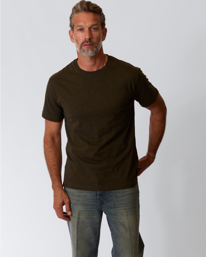 Biologisch Katoenen T-shirt Donker Olijfgroen