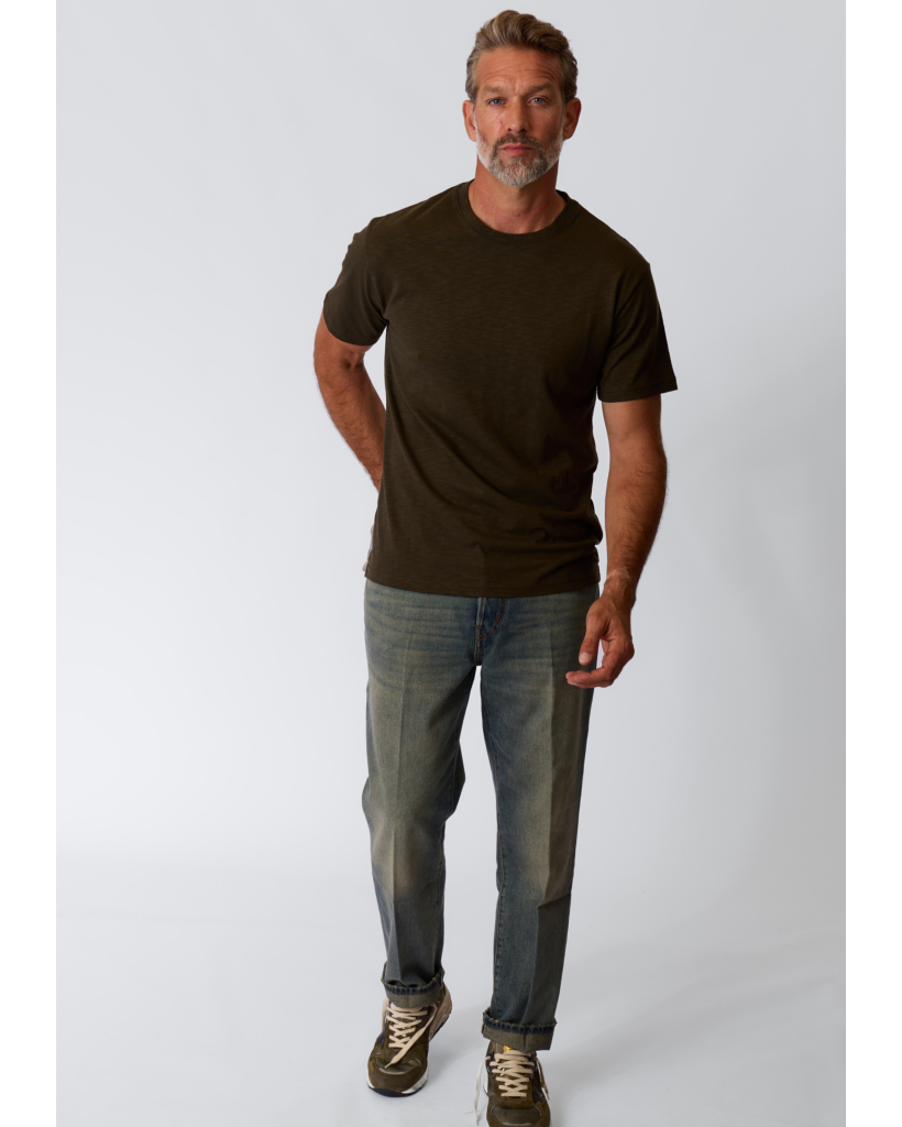 Biologisch Katoenen T-shirt Donker Olijfgroen