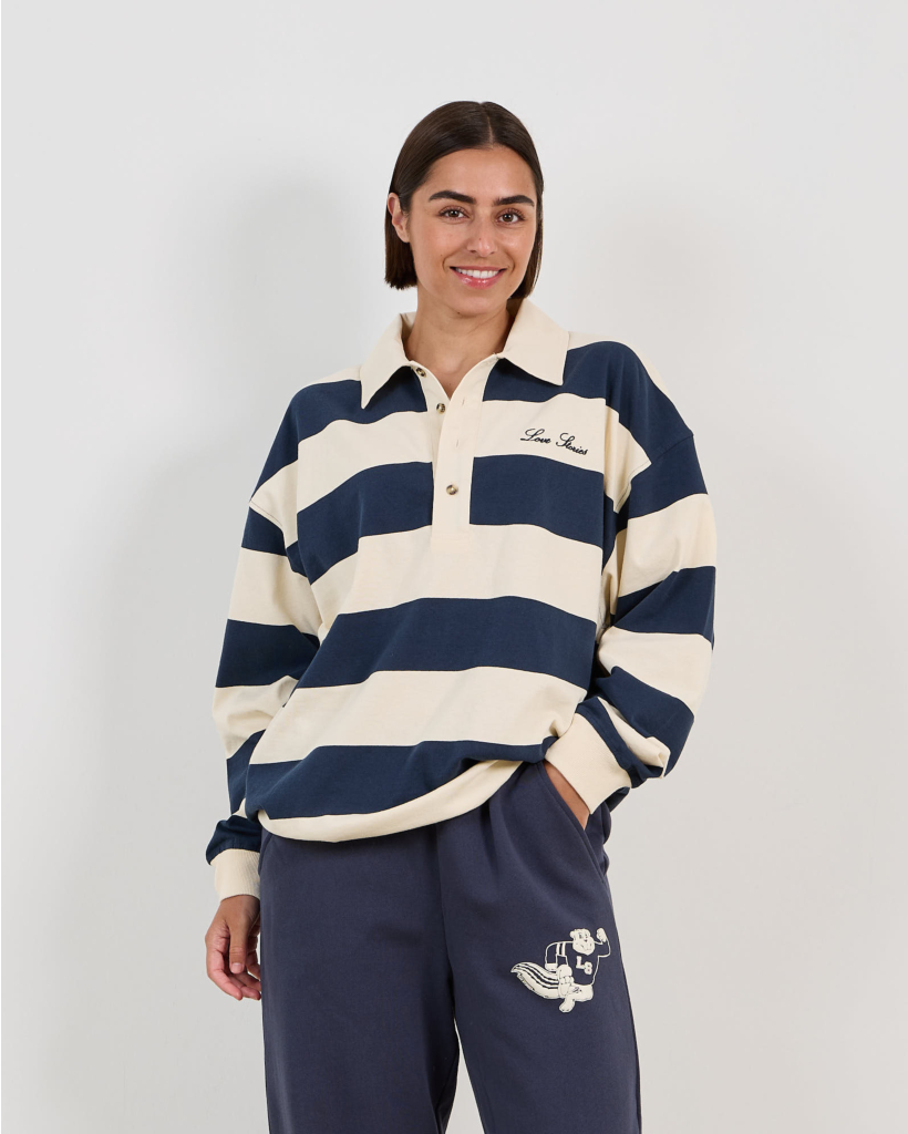 Paul Boxy Polo Sweater Stripes