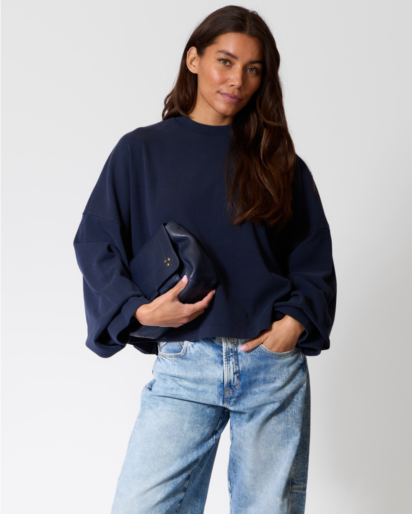 Haiku Sleeve Detail Sweater Midnight Blue