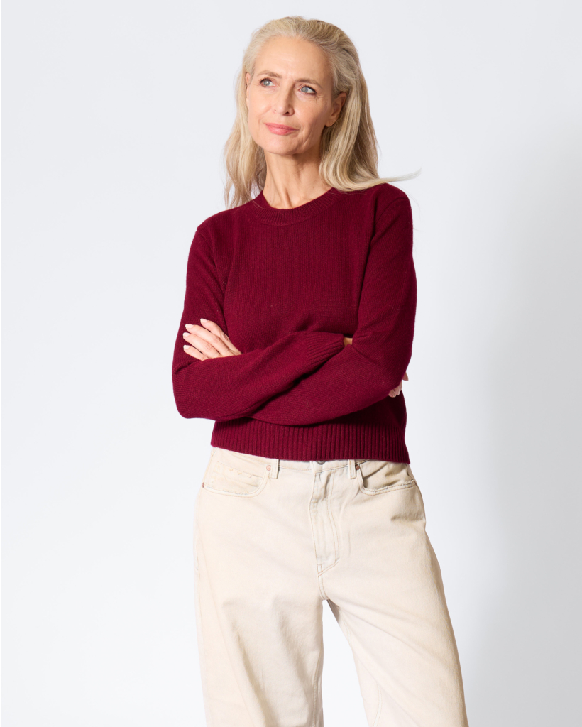Mable Cashmere Classic Knit Deep Plum