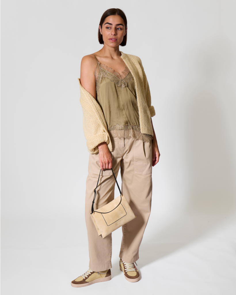 Alpacamix Gebreid vest Butter Yellow
