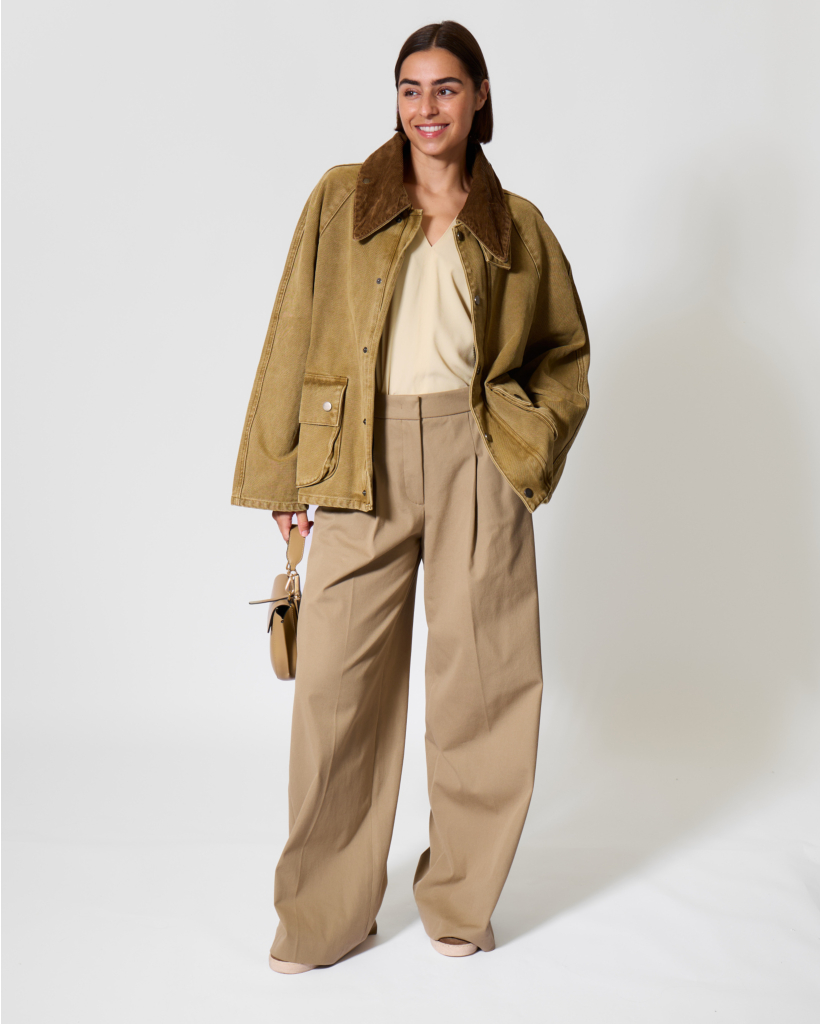 Zijdemix Geplooide Blouse Butter Yellow