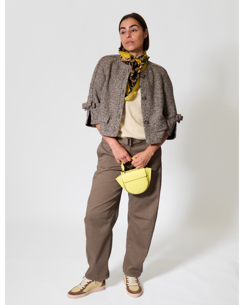 Wolmix Korte Mouwen Sweater Butter Yellow