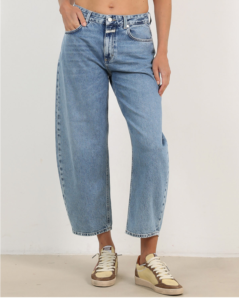 Jazzie Barrel Jeans Mid Blue