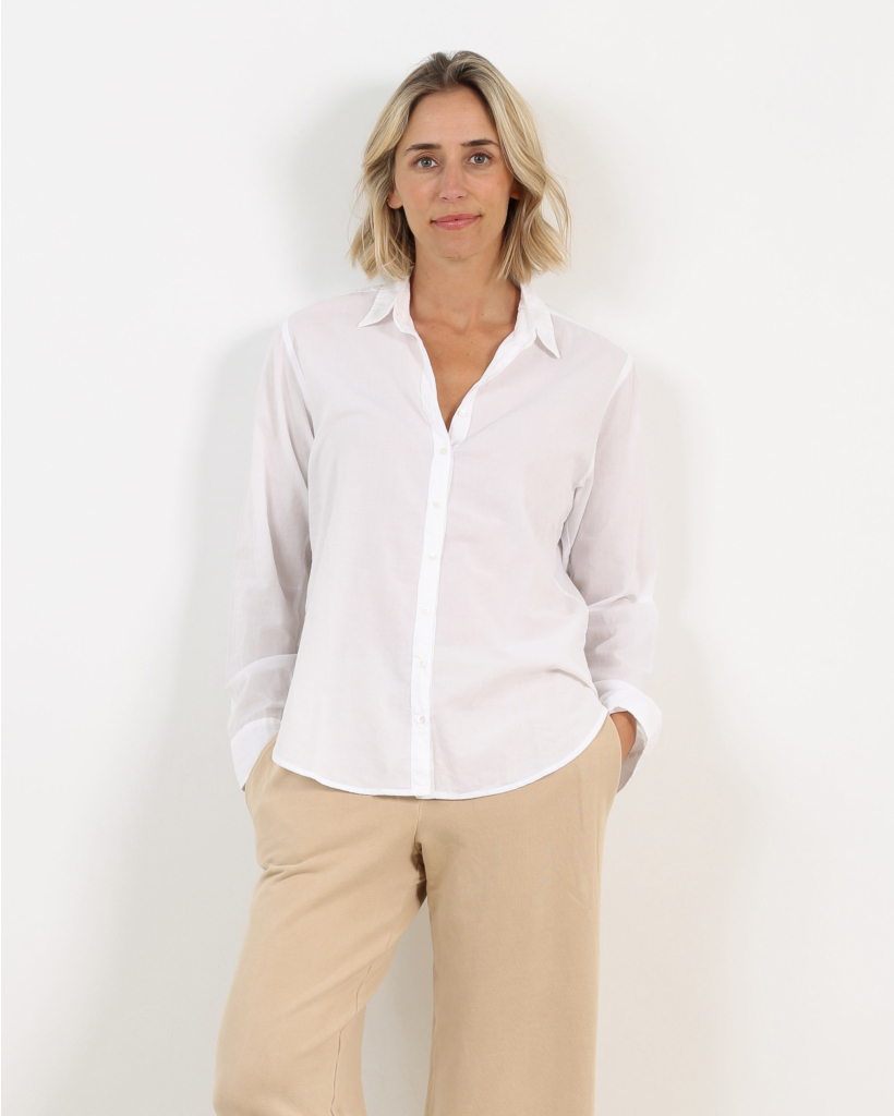 Beau Katoenen Blouse Wit