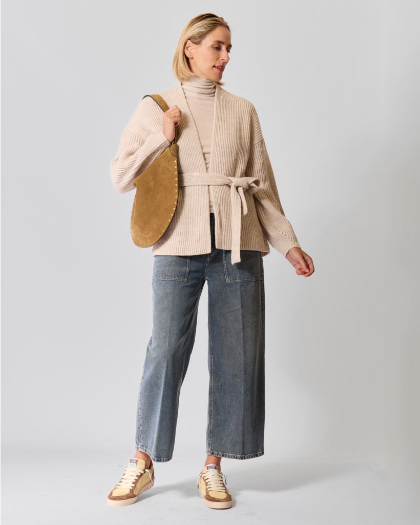 Wilkie Wolmix Rib Vest Beige