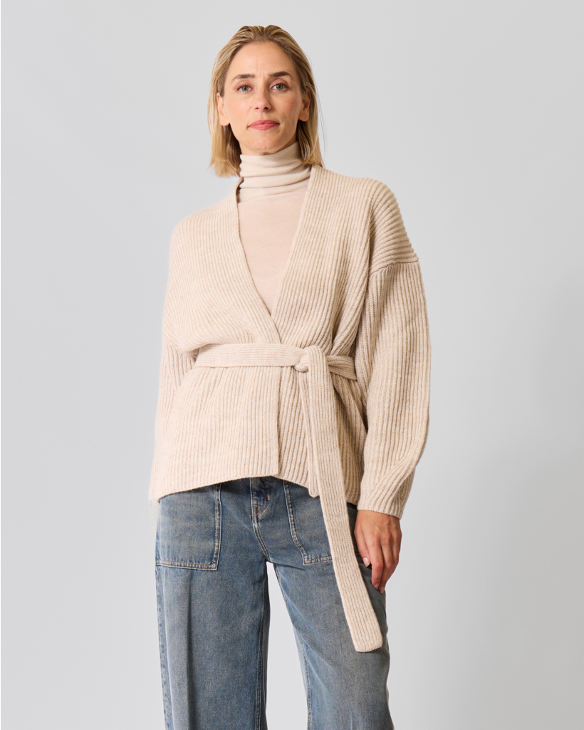 Wilkie Wolmix Rib Vest Beige
