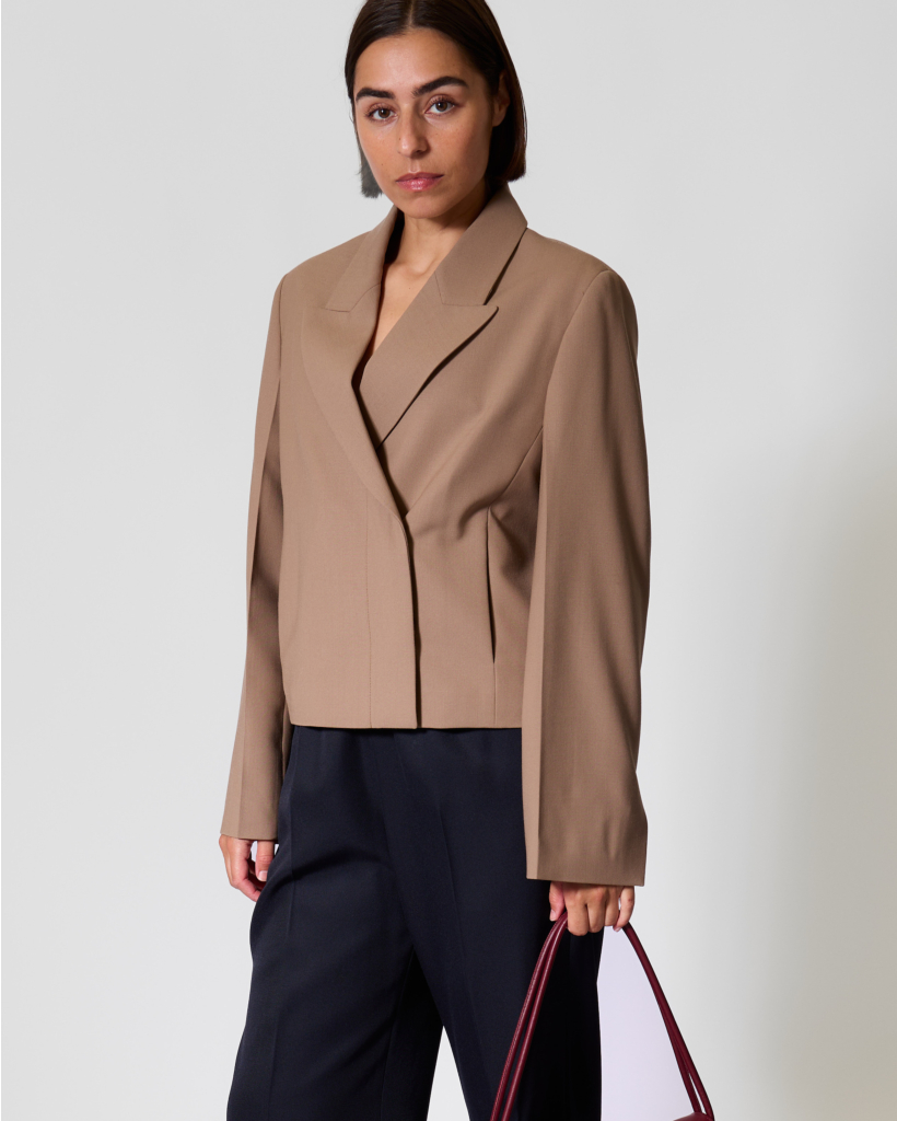 Cropped Blazer Hazel Beige