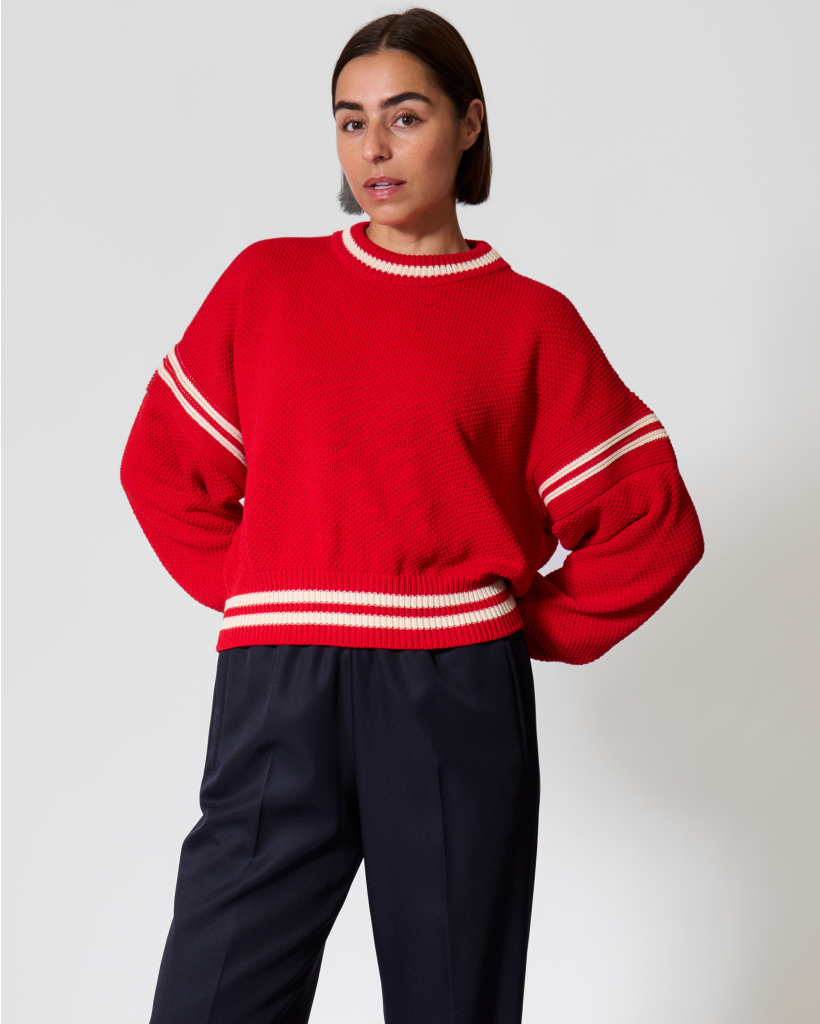 Sweater met Print Tomato Red