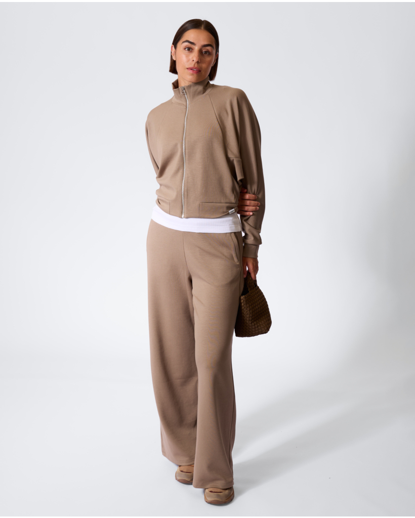 Zip-up Cropped Vest Dessert
