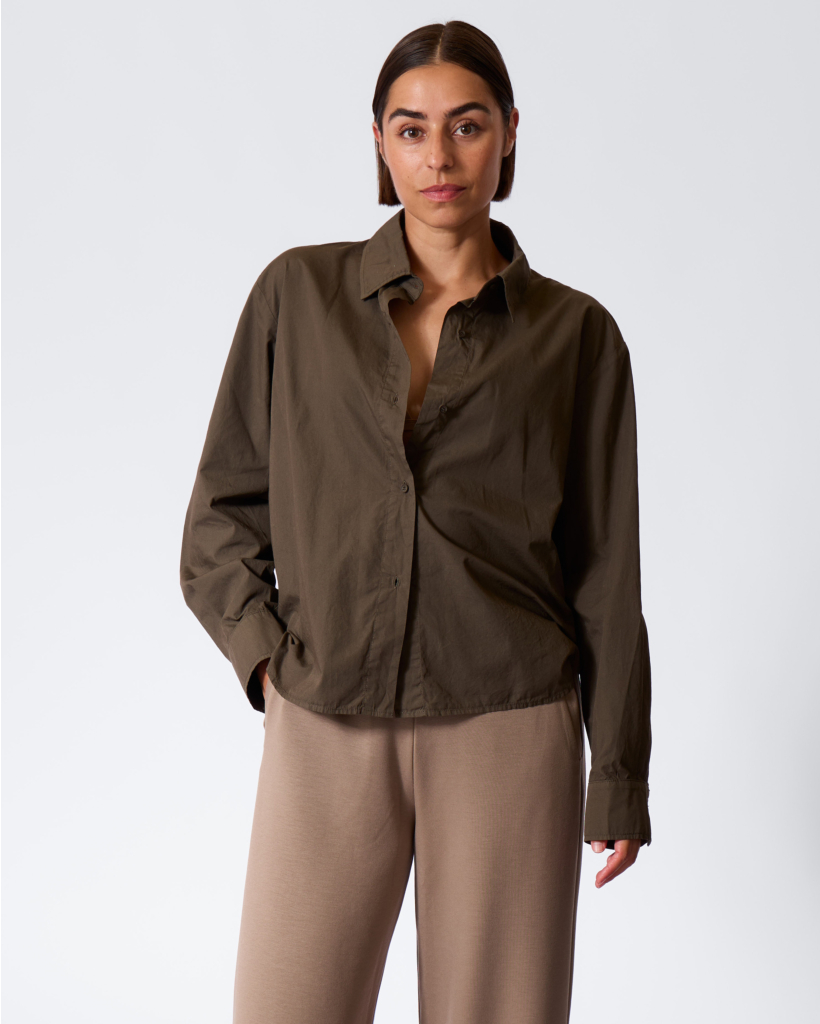 Overhemd Blouse Tabac