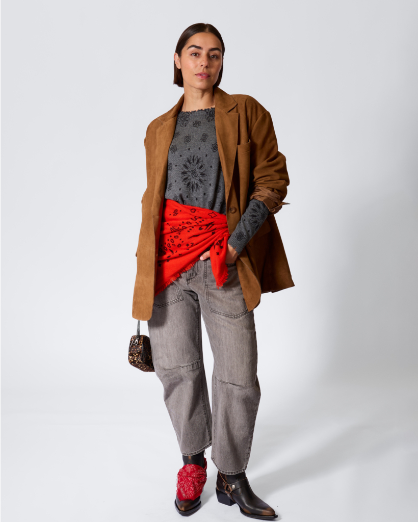 Mela Bandana Sweater Anthra Noir