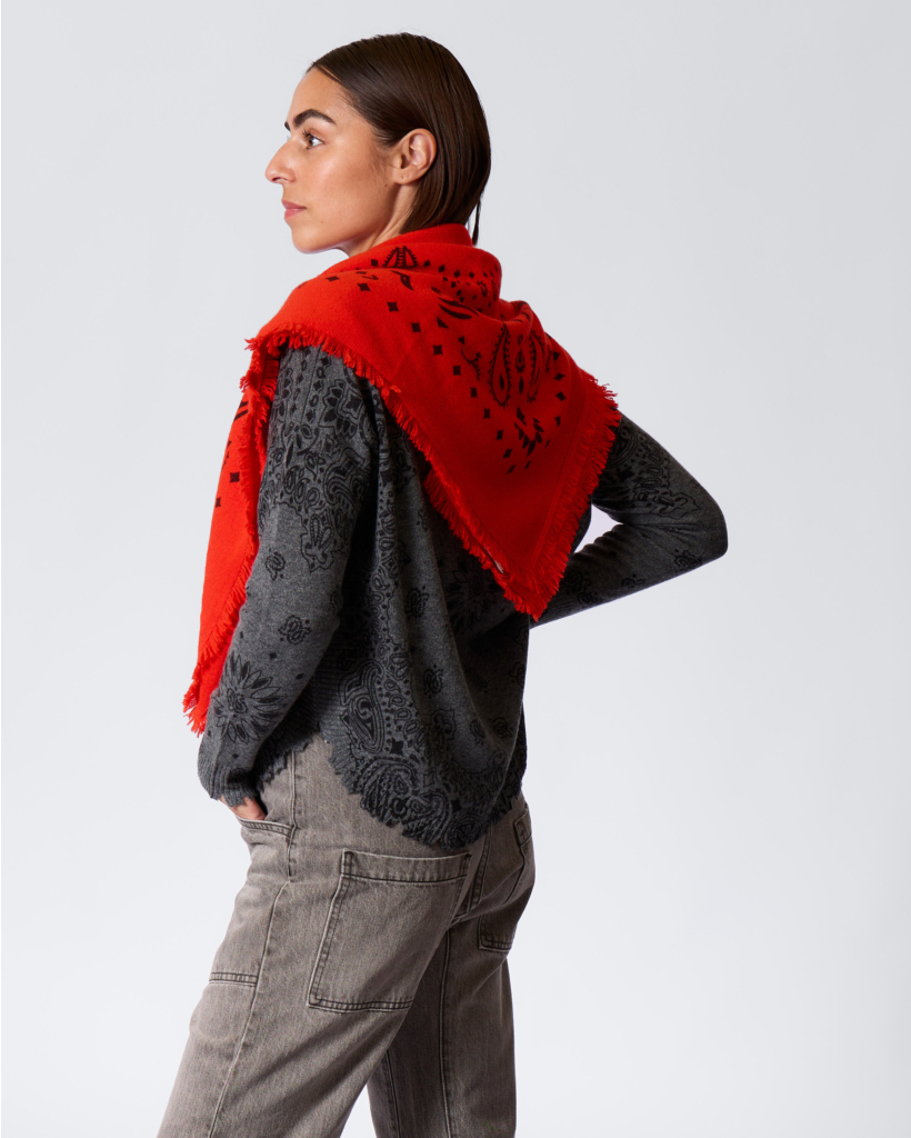 Hachiko Large Bandana Orange Rosso