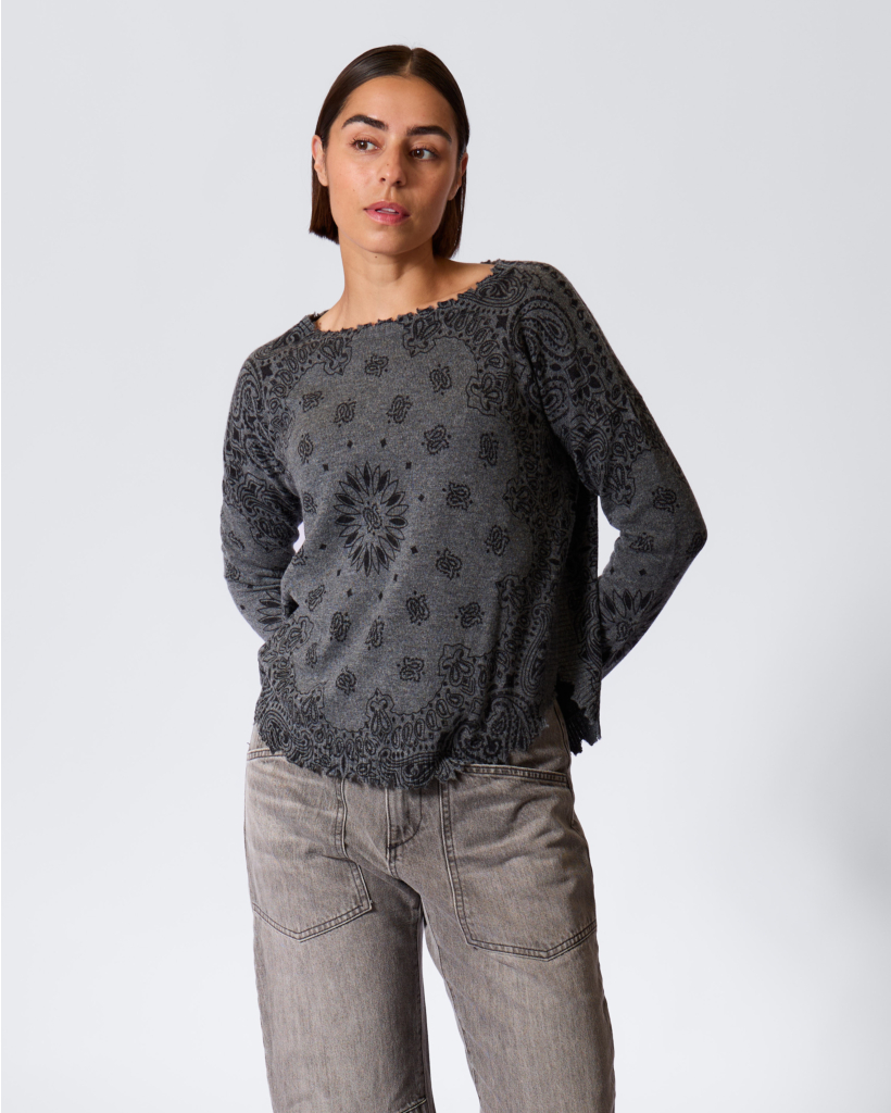 Mela Bandana Sweater Anthra Noir