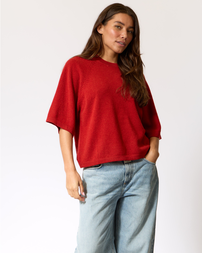 Leana Kasjmier Korte Mouw Knit Clay