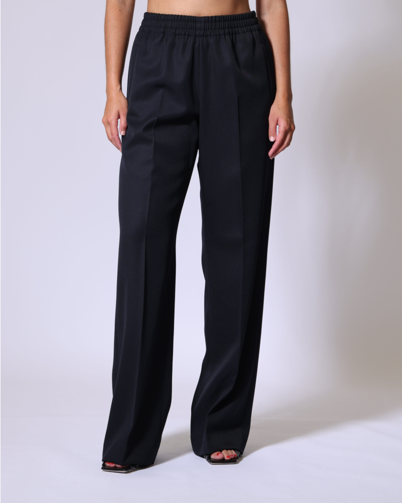 Brittany Pull-on Pantalon met Plooi Donkerblauw