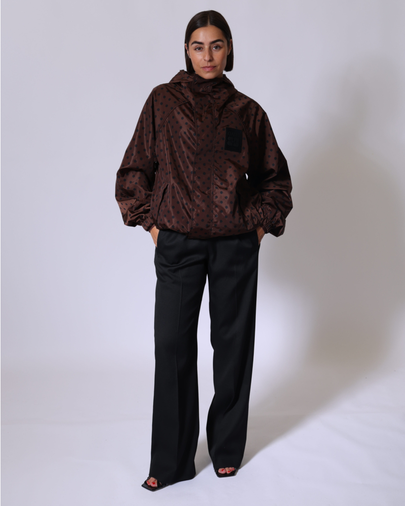 Printed Nylon Polkadot Jack Chicory Coffee