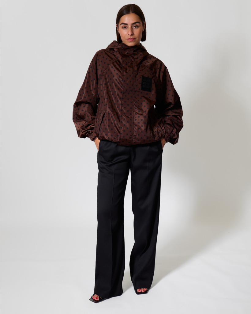 Printed Nylon Polkadot Jack Chicory Coffee