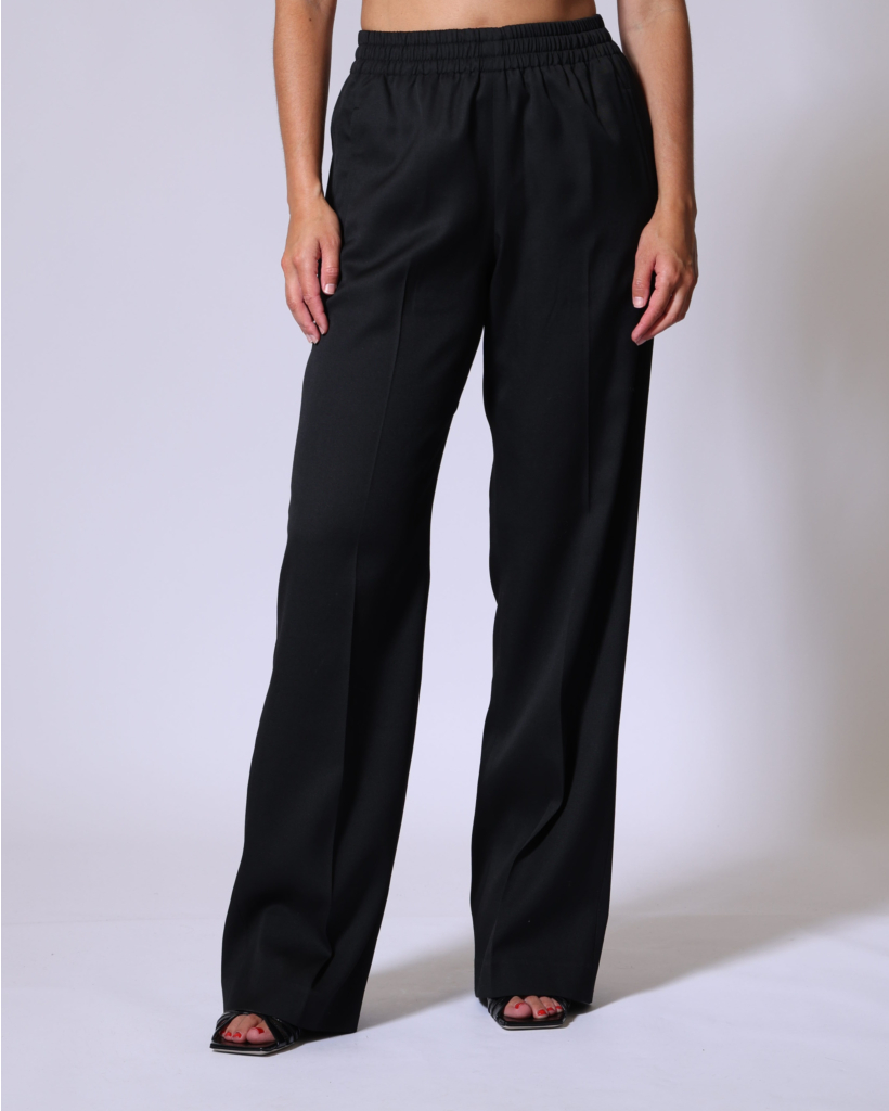 Wolmix Pull-on Pantalon met Plooi Zwart
