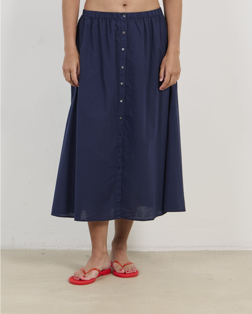 Scarlett Lightweight Midi Rok Navy