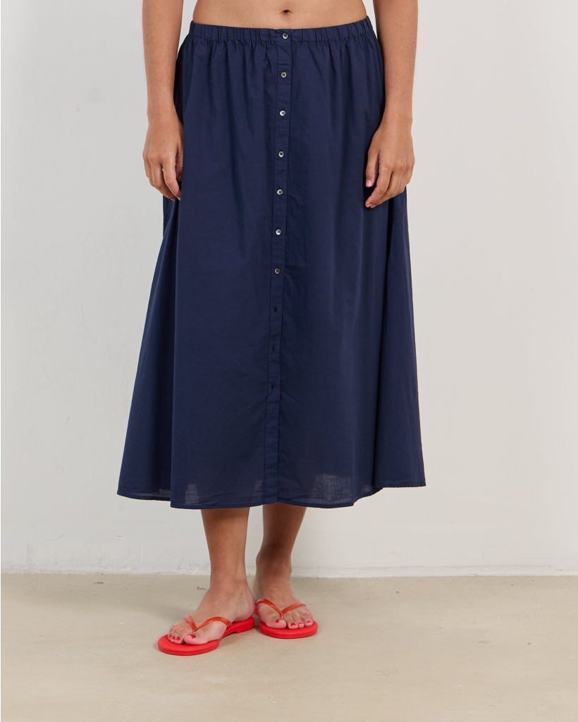 Scarlett Lightweight Midi Rok Navy