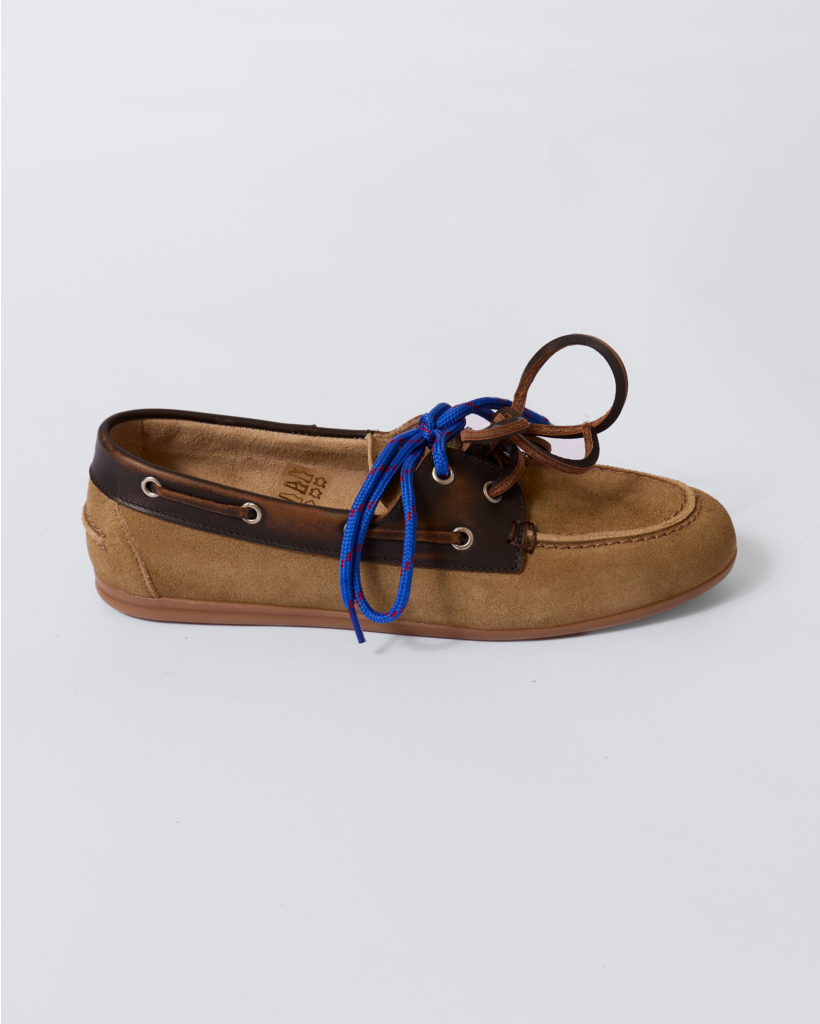 Boat Loafer Brushed Suede Coffee