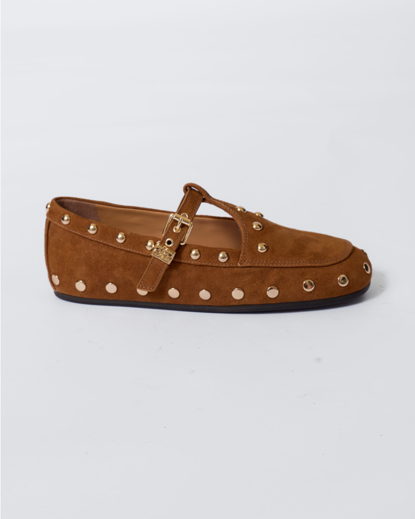 Mary Jenny Ballerina suede Caramel