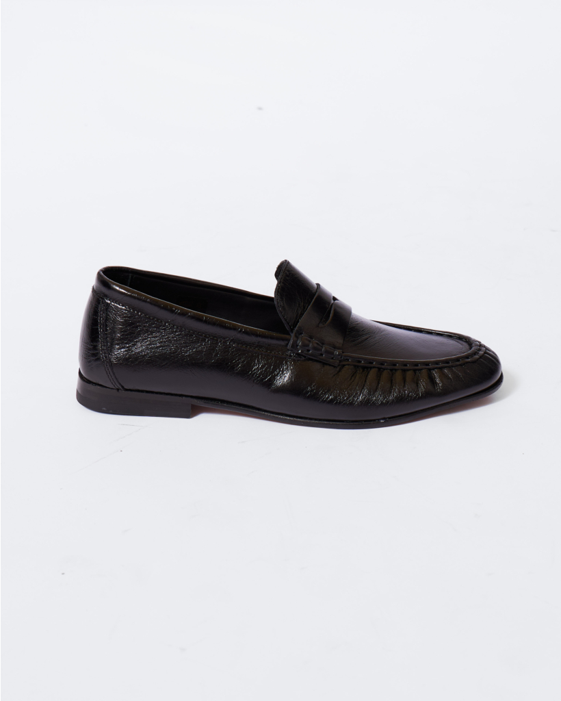 Penny Loafer Wrinkle Black