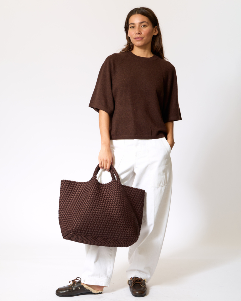 Leana Cashmere Korte Mouw Knit Brownie