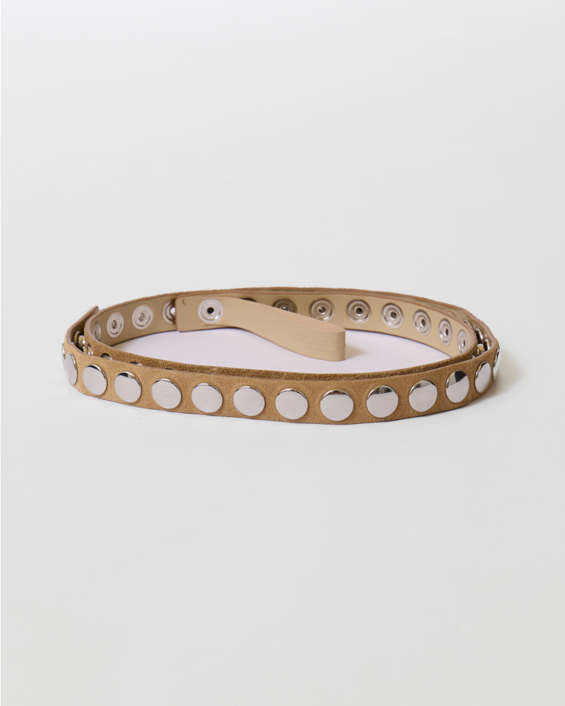 Click Suède Riem met Studs Beige